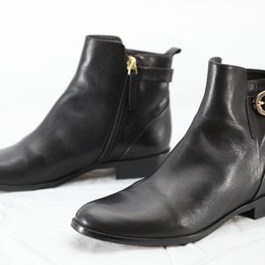 Bocage French Black Leather Ankle Boots (like new)